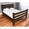 Homeroots Brown Solid Wood Queen Bed Frame 548158 - alternate 1