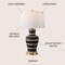 Jonathan Y Julian 29" Traditional Classic Ceramic Urn LED Table Lamp, Black/Beige JYL4026J - alternate 9