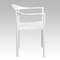 Flash Furniture HERCULES Series 1000 lb. Capacity White Plastic Cafe Stack Chair, PK5 5-RUT-418-WH-GG - alternate 9