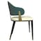 Leisuremod Aria Modern Dining Chair in Leather and Iron Legs with Curved Back in Green AC45G - alternate 9