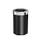 Gatco Modern Round 3 Gal. Wastebasket, Matte Black/Chrome Lid 1912C - alternate 1