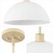 Jonathan Y Solene 11.75" 1-Light Modern Contemporary Adjustable Metal/Glass Dome LED Pendant, Almond/White JYL9565B - alternate 9