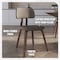 Leisuremod Clivo Leather Dining Chair with Walnut Poplar Wood Frame, 4PK CDWN-18LGR4 - alternate 8