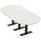 Skutchi Designs 8 Person Conference Table With Power Unit | 8' Racetrack Table | Harmony Series HAR-RAC-48X96-T.BK-WA7976-NA - alternate 1