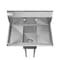 Koolmore Compartment Stainless Steel NSF Commercial Kitchen Prep & Utility Sink with 2 Drainboards SA101410-10B3 - alternate 5