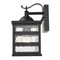 Homeroots Glass panel Matte Black Outdoor Cage Light 398480 - alternate 3