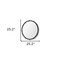 Homeroots 25" Black Metal Round Accent Mirror 607270 - alternate 4