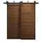 Sartodoors Sliding Closet Barn Bypass Doors 72 x 80 inches, Ego 5000 Cognac Oak Veneer, Modern 6.6ft Rails Ha EGO5000BBB-DKO-72 - alternate 1