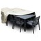 Leisuremod Chelsea Rectangular Outdoor Rain Cover for 87in Patio Dining Table and Chairs Set, Brown CC87RC - alternate 7