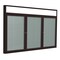 Ghent 48'' x 72'' Enclosed Vinyl Board, 3-Doors, Bronze Aluminum Frame, Illuminated Headliner, Silver PBVLX9-193 - alternate 1
