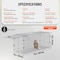 Vevor Live Animal Cage Trap 42" x 16" x 18" Humane Cat Trap Cats Squirrels Mouse LB-33A - alternate 5