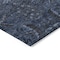 Homeroots 8' Navy Blue And Charcoal Round Damask Washable Indoor Outdoor Area Rug 603325 - alternate 8