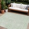 Homeroots 9' X 12' Mint Green And Ivory Geometric Washable Indoor Outdoor Area Rug 595095 - alternate 1