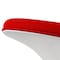 Homeroots 21" Red and White Wool And Fiberglass Contempo Footstool Ottoman 520802 - alternate 7