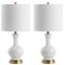 Jonathan Y Cox 22" Glass/Metal LED Table Lamp, White, 2PK JYL4033A-SET2 - alternate 8