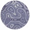 Homeroots 8' Plum And Ivory Round Geometric Washable Indoor Outdoor Area Rug 631397 - alternate 4