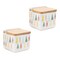 Homeroots Set of Two White Green And Red Ceramic And Wood Christmas Lidded Canisters 638948 - alternate 4
