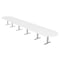 Skutchi Designs 22ft Conference Table With Power Unit | 22 Person Modular Racetrack Meeting Table | Harmony Series HAR-RAC-48X264-T-W960-NA - alternate 1
