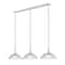 Z-Lite Lunelle Brushed Nickel 3 Light Linear Chandelier 3051P12-3L-BN - alternate 8