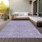 Homeroots 5' X 8' Lavender And Ivory Geometric Washable Indoor Outdoor Area Rug 613561 - alternate 7
