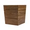 Homeroots 12in Traditional Solid Teak Large Waste Basket 475864 - alternate 6