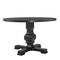 Homeroots 47" Black Rounded Solid Wood Pedestal Base Dining Table 517746 - alternate 1