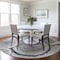 Homeroots 8' Round Gray and Black Round Faux Bois Washable Non Skid Indoor Outdoor Area Rug 564415 - alternate 8