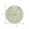 Homeroots 8' Sage And Ivory Round Damask Washable Indoor Outdoor Area Rug 614397 - alternate 5