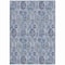 Homeroots 3' X 5' Navy Blue And Sky Blue Damask Washable Indoor Outdoor Area Rug 588142 - alternate 4