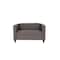 Homeroots 50" Charcoal And Dark Brown Loveseat 530505 - alternate 1
