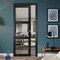 Sartodoors Slab Barn Door Panel, Lucia 2555 Matte Black with Clear Glass, Sturdy Finished Doors, Pocket Clos LUCIA2555S-BLK-2896 - alternate 3