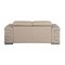 Homeroots 71in Beige And Silver Genuine Leather Love Seat 329719 - alternate 4