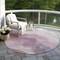 Homeroots 8' Mauve And Pink Round Abstract Washable Indoor Outdoor Area Rug 611383 - alternate 7