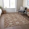 Homeroots 3' X 5' Brown Ivory And Gray Moroccan Washable Indoor Outdoor Area Rug 605175 - alternate 8