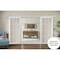 Sartodoors Sturdy Double Barn Door 12 lites, Felicia 3355 Matte White with Clear Glass, Silver 13FT Rail Hang FELICIA3355DB-S-WS-36 - alternate 5
