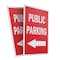 Signmission Public Parking With Arrow, Plastic Signs Only 24 Inch x 36 Inch, Corrugated Plastic, 2PK CSB-2436-2PACK-Public Parking With Arrow - alternate 1