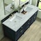 James Martin Vanities Lorelai 72in Double Vanity, Black Onyx w/ 3 CM Victorian Silver Silestone Top 424-V72-BKO-FVSL - alternate 6