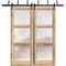 Sartodoors Sliding Closet Frosted Glass Barn Bypass Doors, Lucia 2552 Oak, Sturdy 6.6ft Rails Hardware Set,  LUCIA2552BBB-DUB-4884 - alternate 1