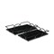 Homeroots Set Of Two 20in Black Rectangular Metal and Mirror Handmade Trays 483307 - alternate 1