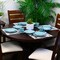 Elama Fleur De Lys 20-Piece Dinnerware Set in Turquoise ELM-FLEURDELYS-TURQUOISE - alternate 5