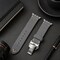 Elegani Leather Band Compatible with Apple Watch 41mm, Gray, Silver, Black, Rose Gold, Yellow Gold Buckle SDQR-GRY-41 - alternate 3