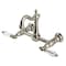 Kingston Brass Two-Handle Wall Mount Bridge Kitchen Faucet, Brushed Nickel KS2448WLL - alternate 1