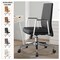 Leisuremod Aleen Office Chair in Upholstered Leather and Iron Frame with Swivel and Tilt, Black AO19BLL - alternate 7