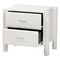 Baxton Studio Laria Modern White Teddy-Bear Fabric 2-Drawer Nightstand 253-13997-ZORO - alternate 7