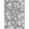 Homeroots 9' X 12' Gray And Ivory Floral Washable Indoor Outdoor Area Rug 599890 - alternate 6