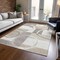Homeroots 9' X 12' Ivory And Beige Geometric Washable Indoor Outdoor Area Rug 612585 - alternate 5