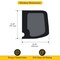 Brixwell 818mm x 797mm Glass Window For Mercedes Sprinter, Passenger Back Door Fixed (C Shape) DTSPCR014 - alternate 3