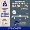 Lifemaster Clear Plastic Hangers, Anti-Slip, Adjustable Clips, 360 Deg Swivel Hook, Clear, 12PK LMSKRT12 - alternate 7