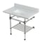 Kingston Brass 36-Inch Carrara Marble Console Sink with Acrylic Legs and Shelf, 8-Inch, 3-Hole KVPB3630MASQB8 - alternate 1