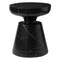 Leisuremod Isle 17 in Round Fiberstone Bowl Side Table, Pedestal Base, Fully Assembled IST17MBL - alternate 1